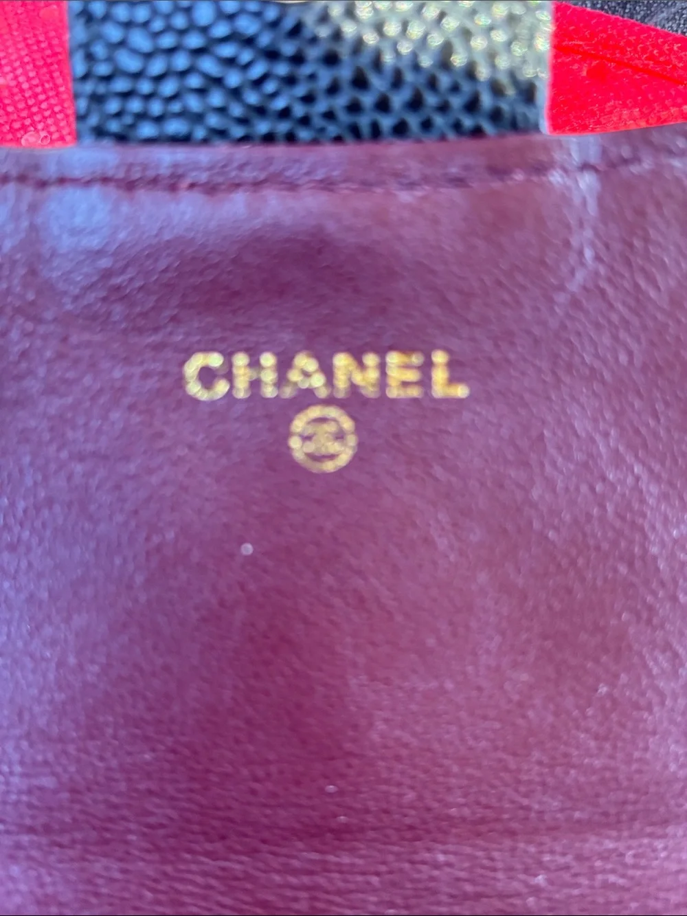CHANEL Black Quilted Caviar Leather Small Wallet with Gold CC